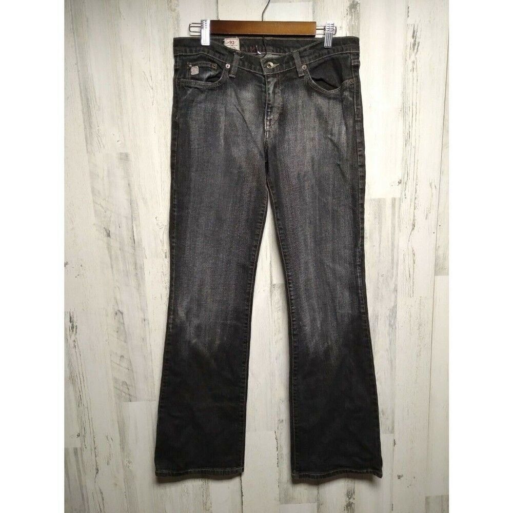 X2 Denim Laboratory Flare Leg Black 6 long